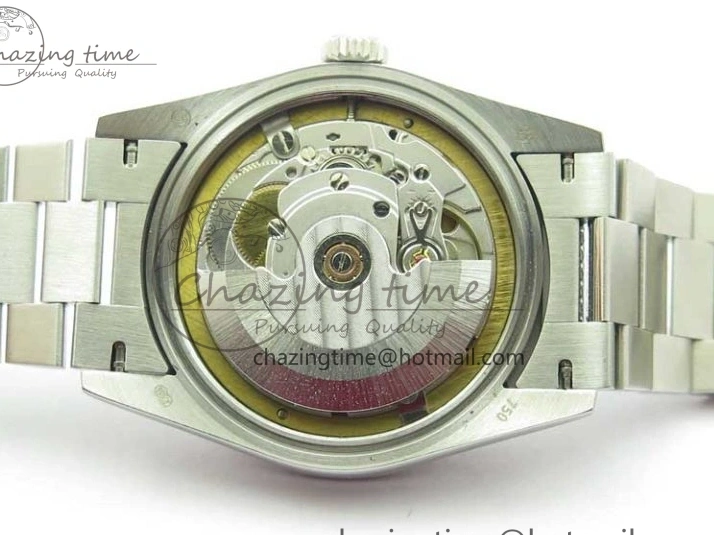 0517 SmoothTexture Day-Date 36mm 128239 SS Crystal BP Best Edition Black MOP Crystal Marker Dial on SS President Bracelet A 2681